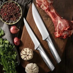 PLYS Boning Knife Stainless Steel Integrated Butcher Knife Commercial 2-piece Meat Cleaver Set Professional Chef Knife