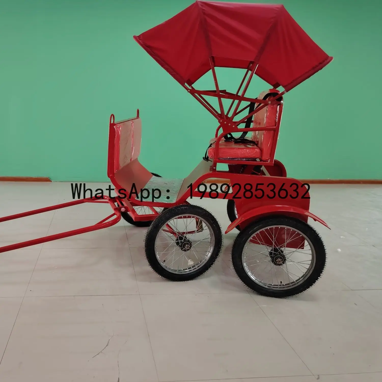 Four-Wheel Pony Car with Canopy and Seat Belt for Safety, Suitable for Scenic Parks and Sightseeing