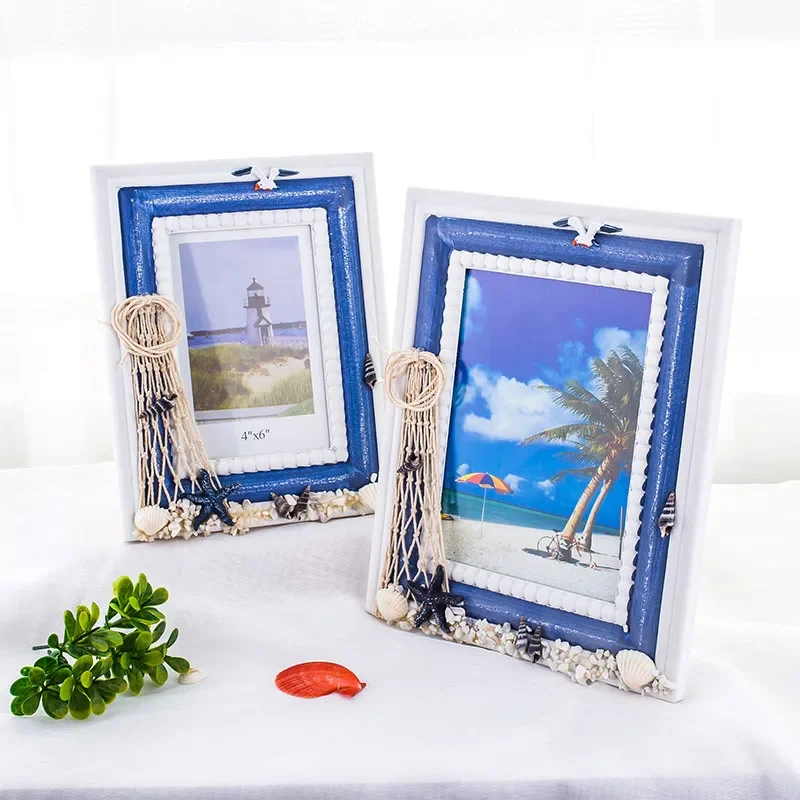 1PCS Retro 6-inch 7-inch Mediterranean Style Creative Photo Frame Decoration Home Ornaments Picture Frames