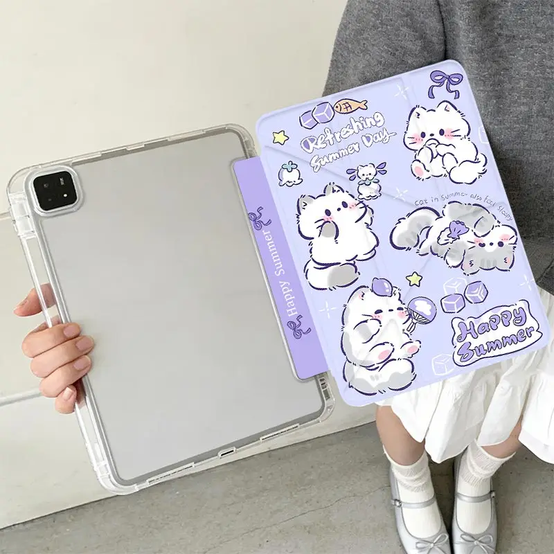 Anti-Bending 3+Y Fold Case For Xiaomi Pad 5/5Pro 6/6Pro 11 Xiaomi Pad 7/7Pro 8/8Pro 11.2 Redmi Pad SE 11 Pro/Pro2 12.1