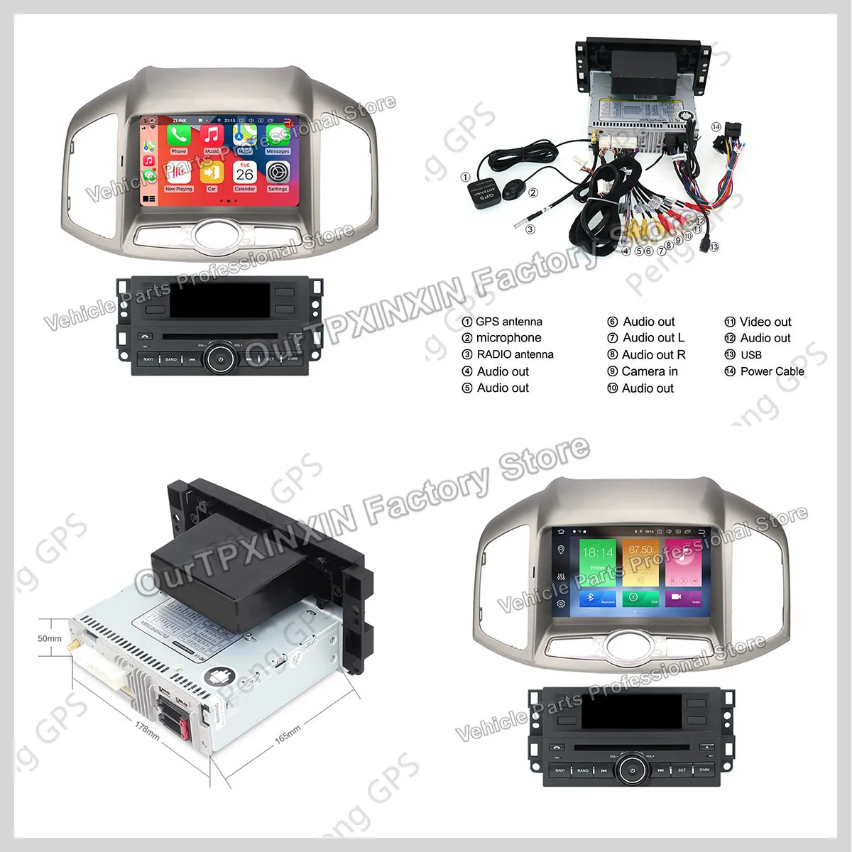 Android 12 DSP CP dla chevroleta Captiva C140 2012 - 2017 Radio samochodowe z androidem 2Din odbiornik Stereo Autoradio odtwarzacz multimedialny GPS