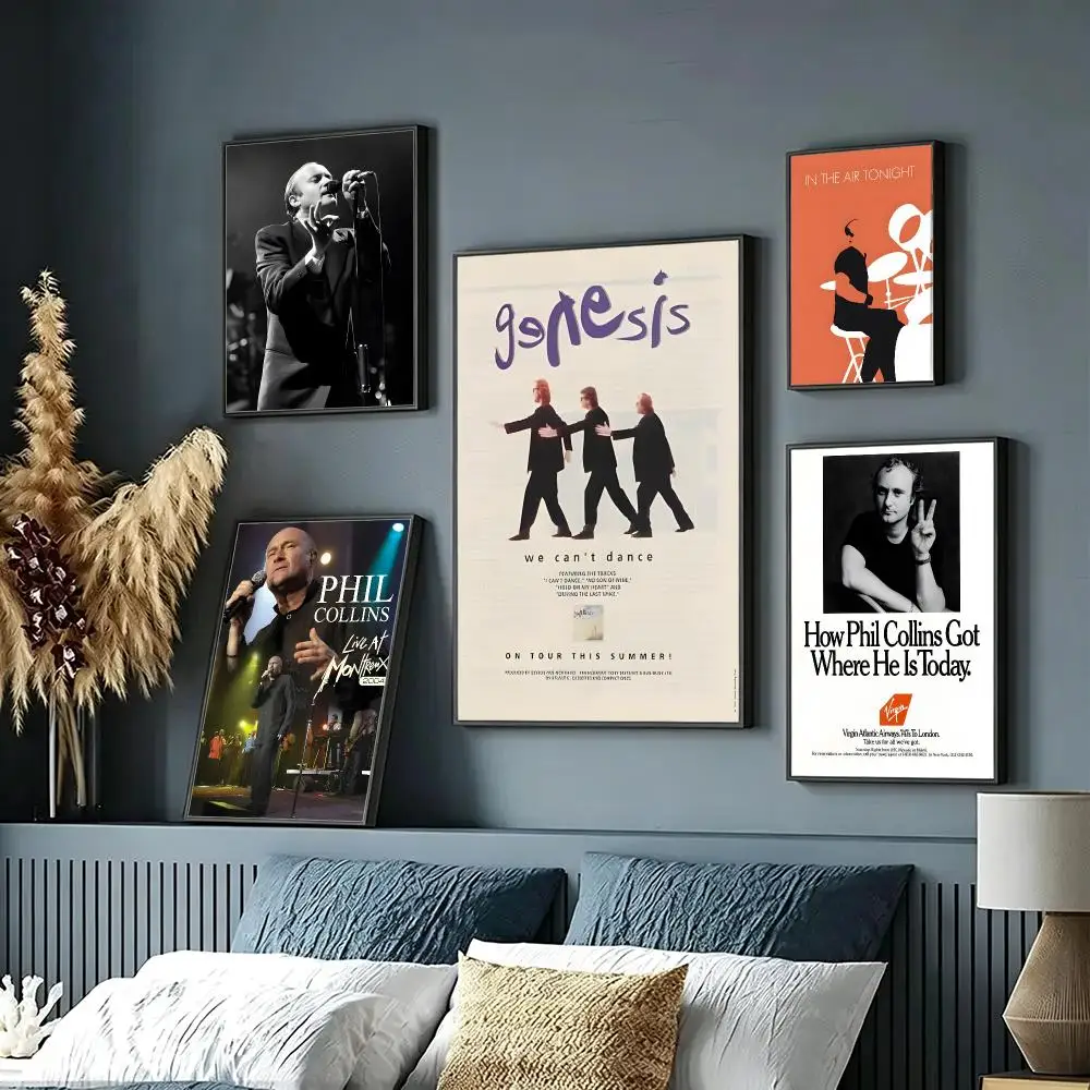 music Phil Collins Poster HD Poster Sophisticated Modern Aesthetic Wall Art For Living Room Bedroom Office Cafe Decor