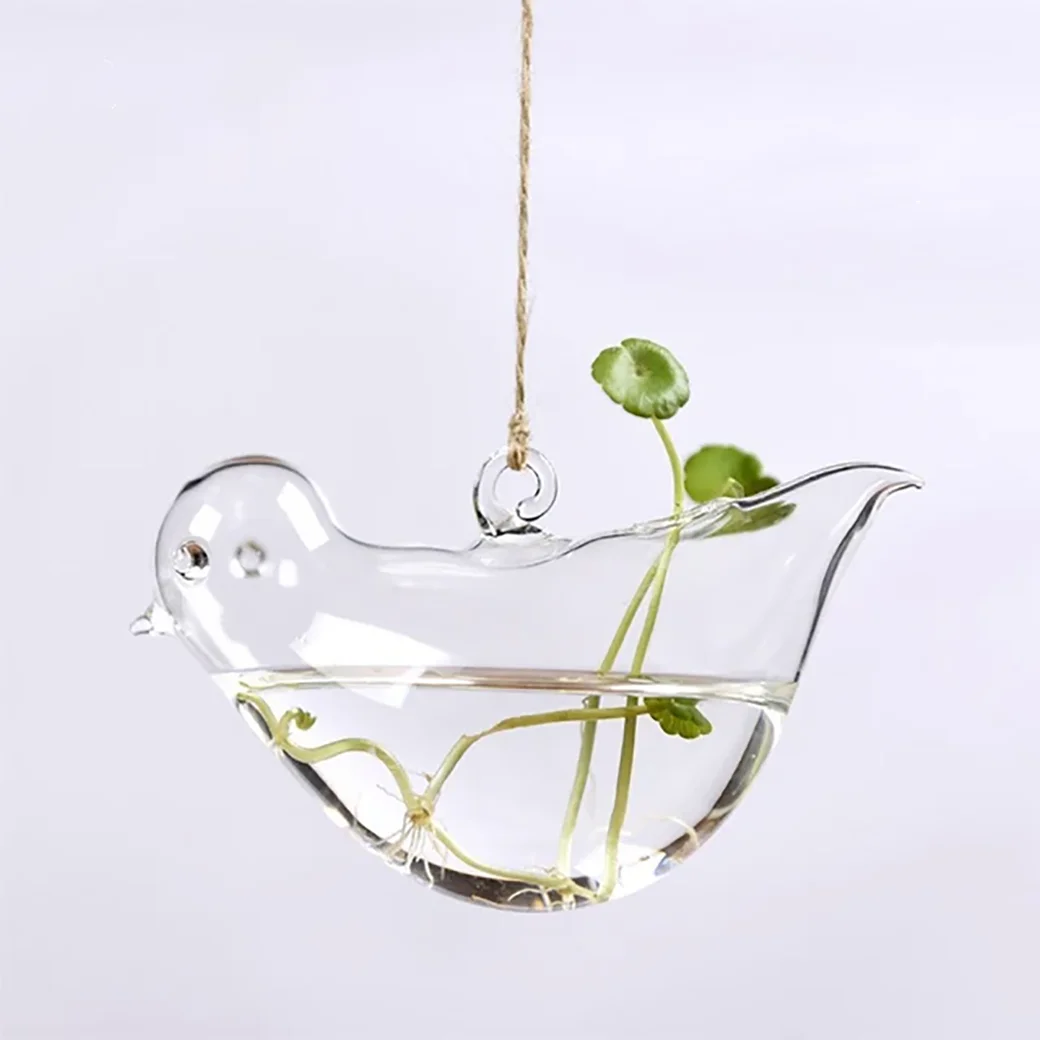 Bird Hanging Var Transparent Glass Decoration 76701