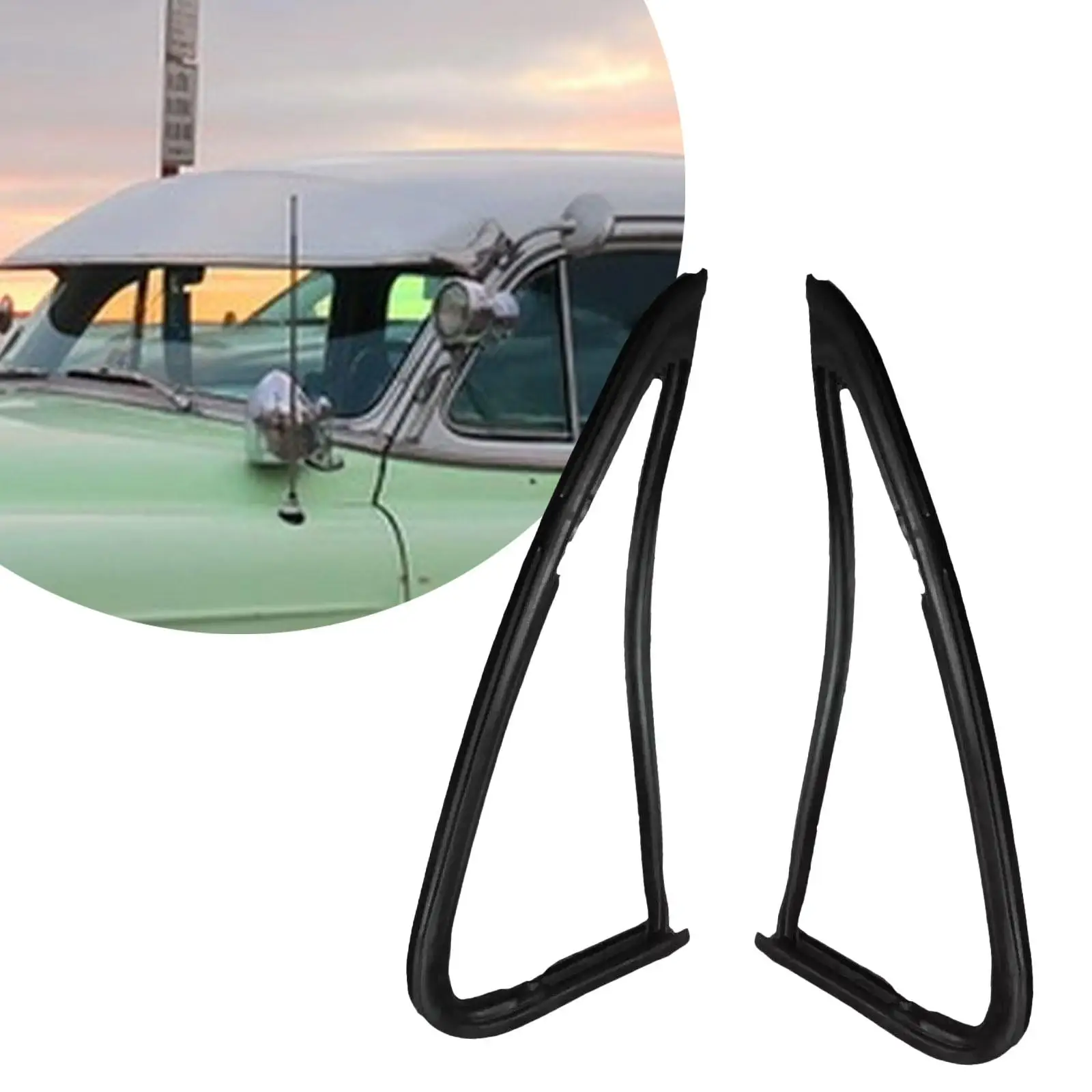 

2 Pieces Front Vent Glass Window Weatherstrip Seals Set Replacement 1awsd00327 Auto Accessories Reliable for C20 K20 K30