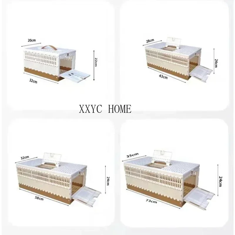 Hot Selling Plastic Flight Birdcage Transportation For Pigeon Training Box Pigeon Foldable The Door Plastic White Birdcage