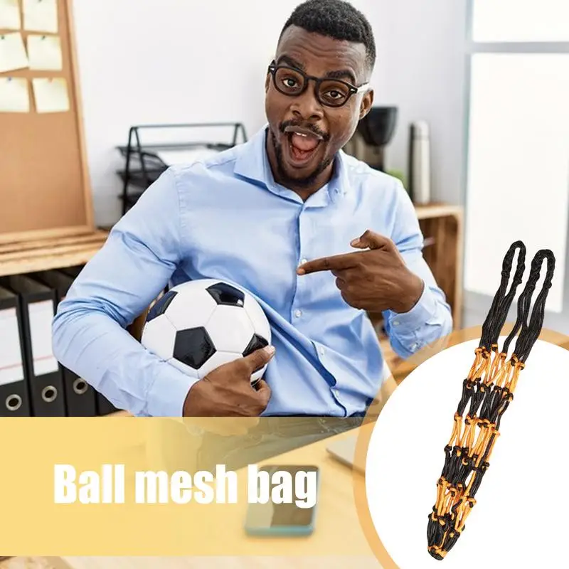 Drawstring Mesh Ball Bags Heavy Duty Drawstring Bags Lightweight Mesh Ball Bags Sports Ball Storage Bag Portable Ball Net Soccer