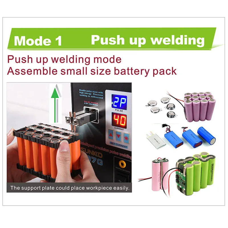SUNKKO737G Dual Digital Display Dual Pulse Small Lithium Battery Spot Welder Lithium Battery Bump Welding Machine