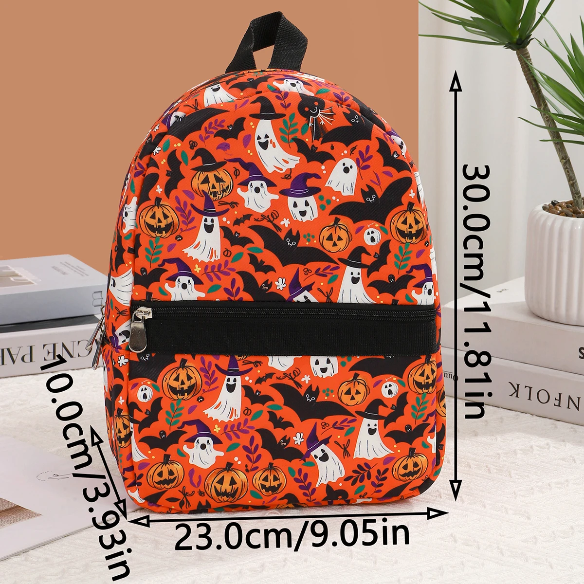 Halloween large capacity backpack, multifunctional student backpack, outdoor travel simple large capacity storage bag