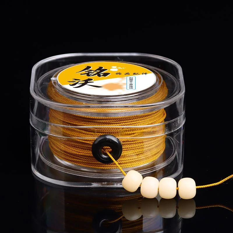 [حبل مضفر] حبل مضفر مستورد من اليشم. غير مرنة ومتينة ضد التآكل والتمزق. لتوتير الخرز.