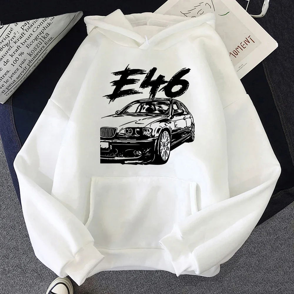 Hot Winter E46 Car Hoodies Spring/Autumn Women Tops Aesthetic Clothes Fashion Men Sweatshirt Graphic Hoodie Harajuku Sudaderas