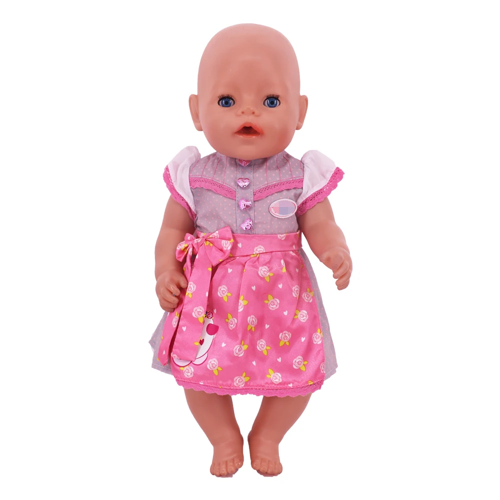 Doll Clothes Cute Dress Man 's Suit For 43cm Baby Reborn&18inch Girl American Doll Accessories Our Generation Baby Girl' Clothes