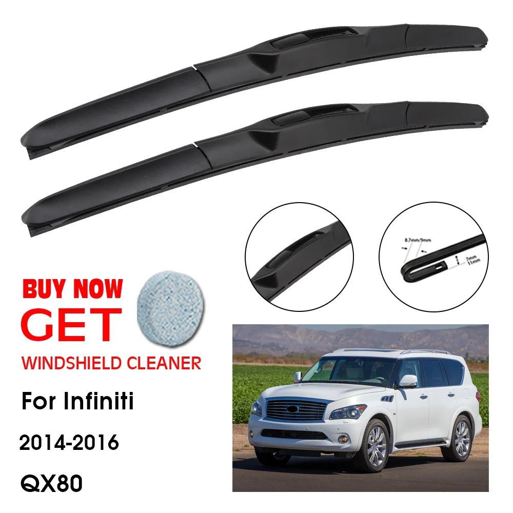 

Car Wiper For Infiniti QX80 24"+19" 2014-2016 Front Window Washer Windscreen Windshield Wipers Blades Accessories