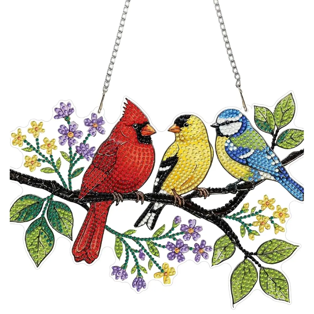 

Наборы для создания картин из страз для взрослых, двусторонние акриловые подвески-картины из страз для окон, дома, сада, стен