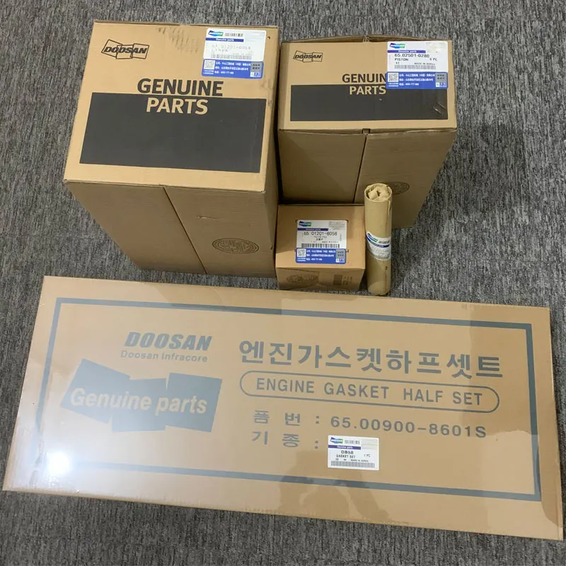 Doosan Excavator Parts DH150-7 DH200-7 DH215-7 DH258-7 DH300-7 Engine Cylinder Liner Piston Gasket seal  Repair Kit