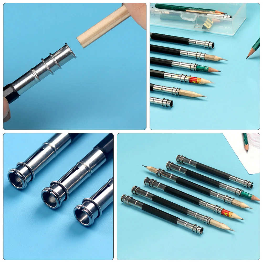 13 個の鉛筆エクステンダーデュアルチップアート鉛筆再利用可能なホルダースケッチペン延長ツール鉛筆エクステンダーアーティストスケッチペンホルダー