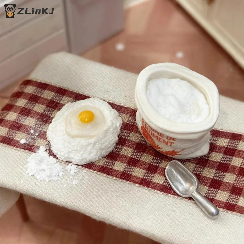 1 Set Cute Miniature Dollhouse Mini Flour Bag Kit Model Play Kitchen Food For Doll Accessories Toy Home Decoration