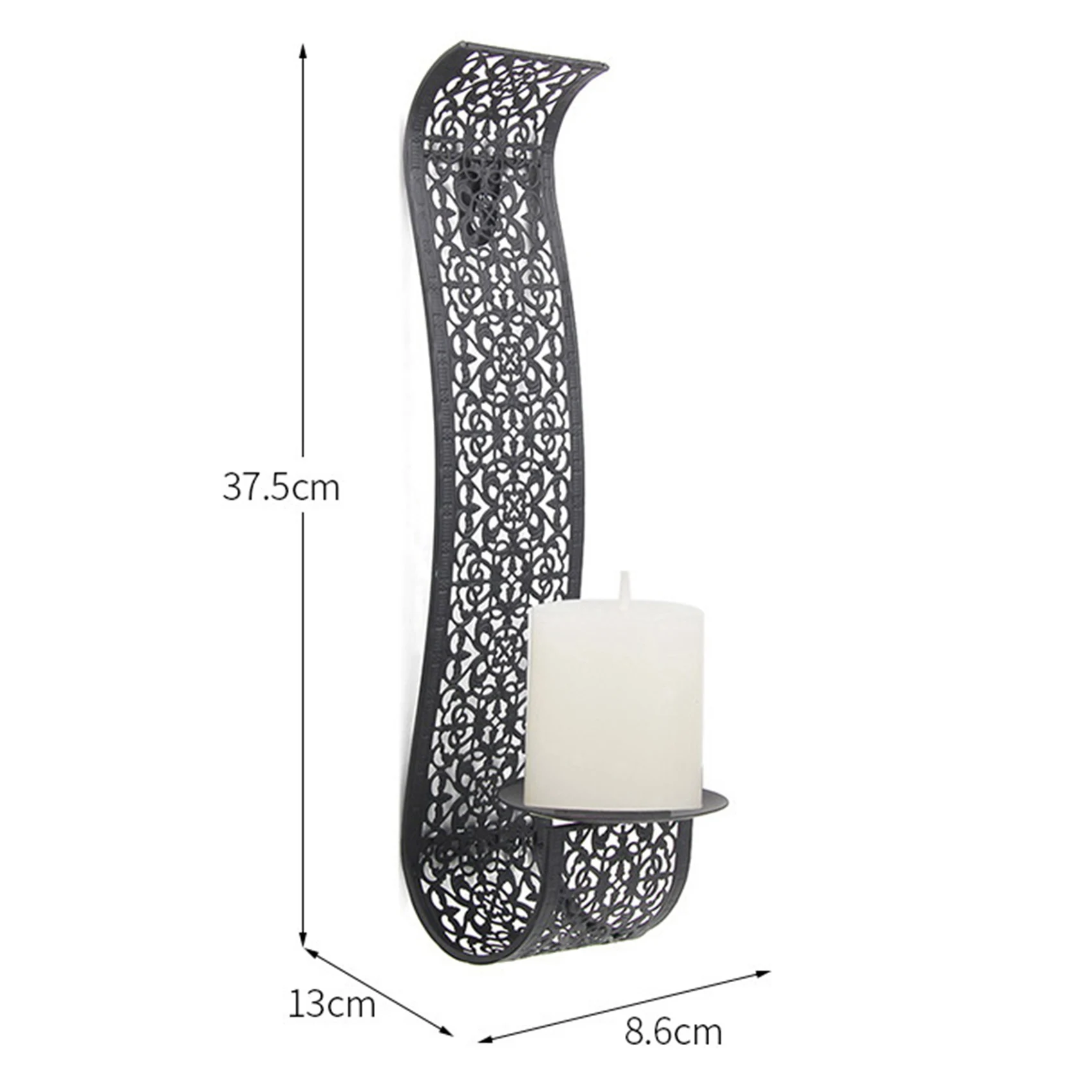 2X Shelving Solution Wall Sconce Candle Holder Wall-Mount Pillar Candles Holders For Room Decoration Candle Stand
