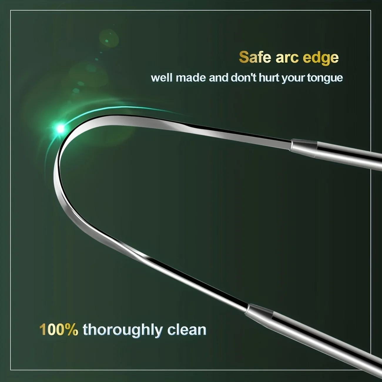 1/2 قطعة مكشطة لسان من الفولاذ المقاوم للصدأ للبالغين - منظف لسان للعناية بالفم، ينعش التنفس ويقلل الروائح الكريهة #5