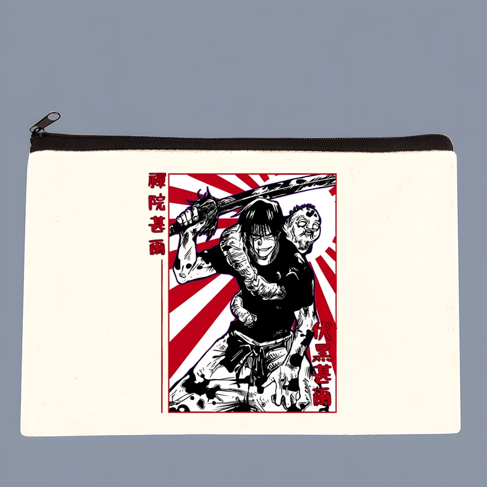 toji fushiguro Korean Style Cartoon Printed Canvas Bag Design Canvas Simple and Fashionable Storage Bag