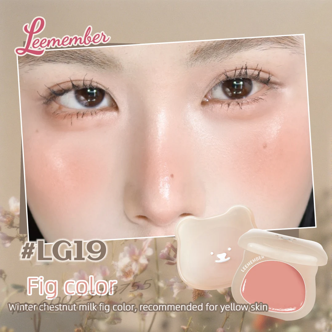 LEEMEMBER Watery Blush Moisturizing Blusher Cream Monochrome Shimmer Cute Cosmetics Longlasting Jelly Face Blusher In Bar Makeup