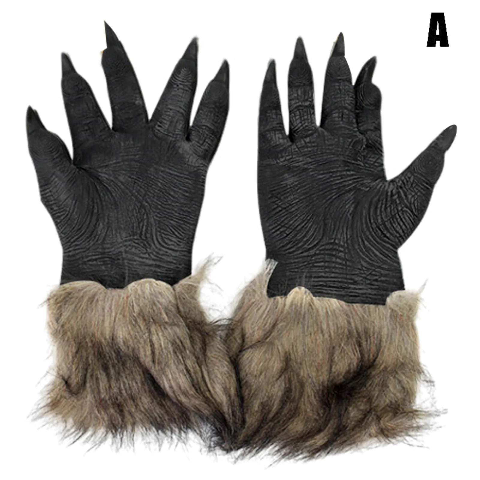 Halloween Theme Wolf Gloves and Mask Halloween Wolf Cosplay Costume Props for Themed Party Supplies