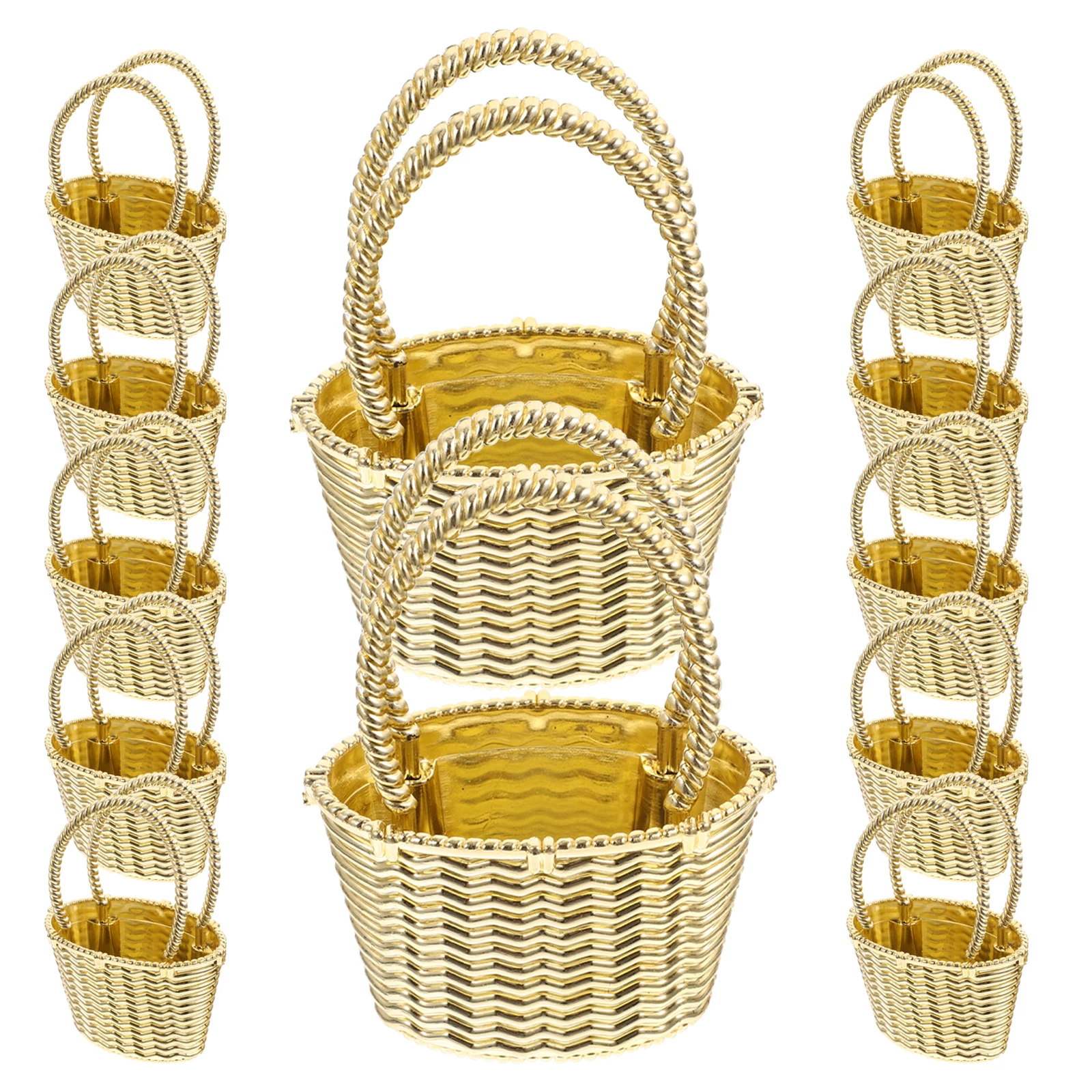 

12pcs Mini Candy Boxes Baby Shower Gift Baskets Party Favors Wedding Treats Decorative Small Baskets for Sweets Flowers Home