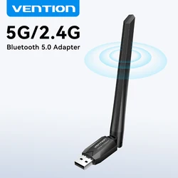 Vention WiFi Adapter AC650 WiFi5 5G&2.4G USB WiFi Card Dongle for PC Desktop Laptop Wifi Antenna USB Ethernet Network Card