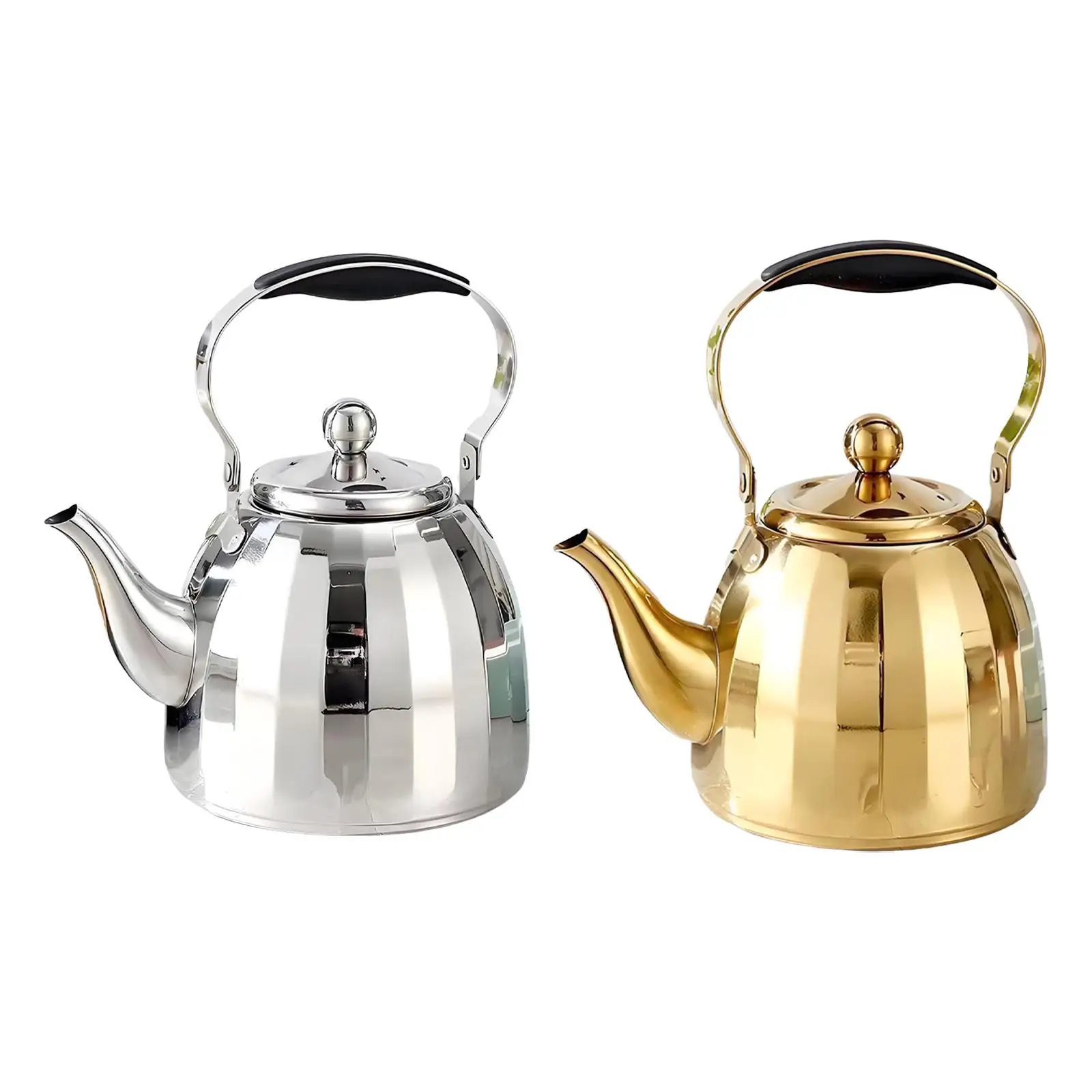Tetera de acero inoxidable, estufa de 2 L, olla de agua hirviendo, con filtro, hervidor de té para cocina, Camping, Hotel, cocina, restaurante