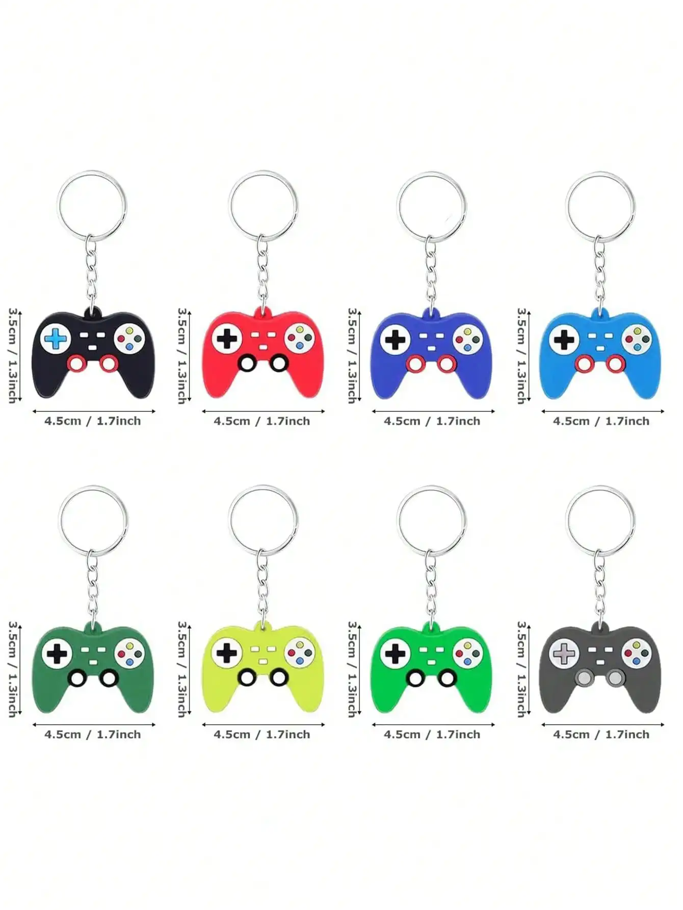 1/5/10pcs Game Controller Keychains Party Favors Birthday Decorations Hanging Pendants Unisex Baby Gifts Rewards Fillers 6 Color