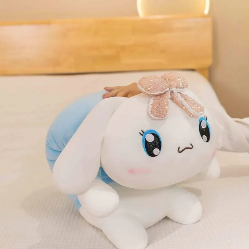 70/90cm Duży rozmiar Sanrio Cinnamoroll Długa poduszka Pluszowa lalka Zabawki Kawaii Wypchane lalki Sypialnia Sofa Wystrój Dzieci Dziewczyna Prezenty urodzinowe