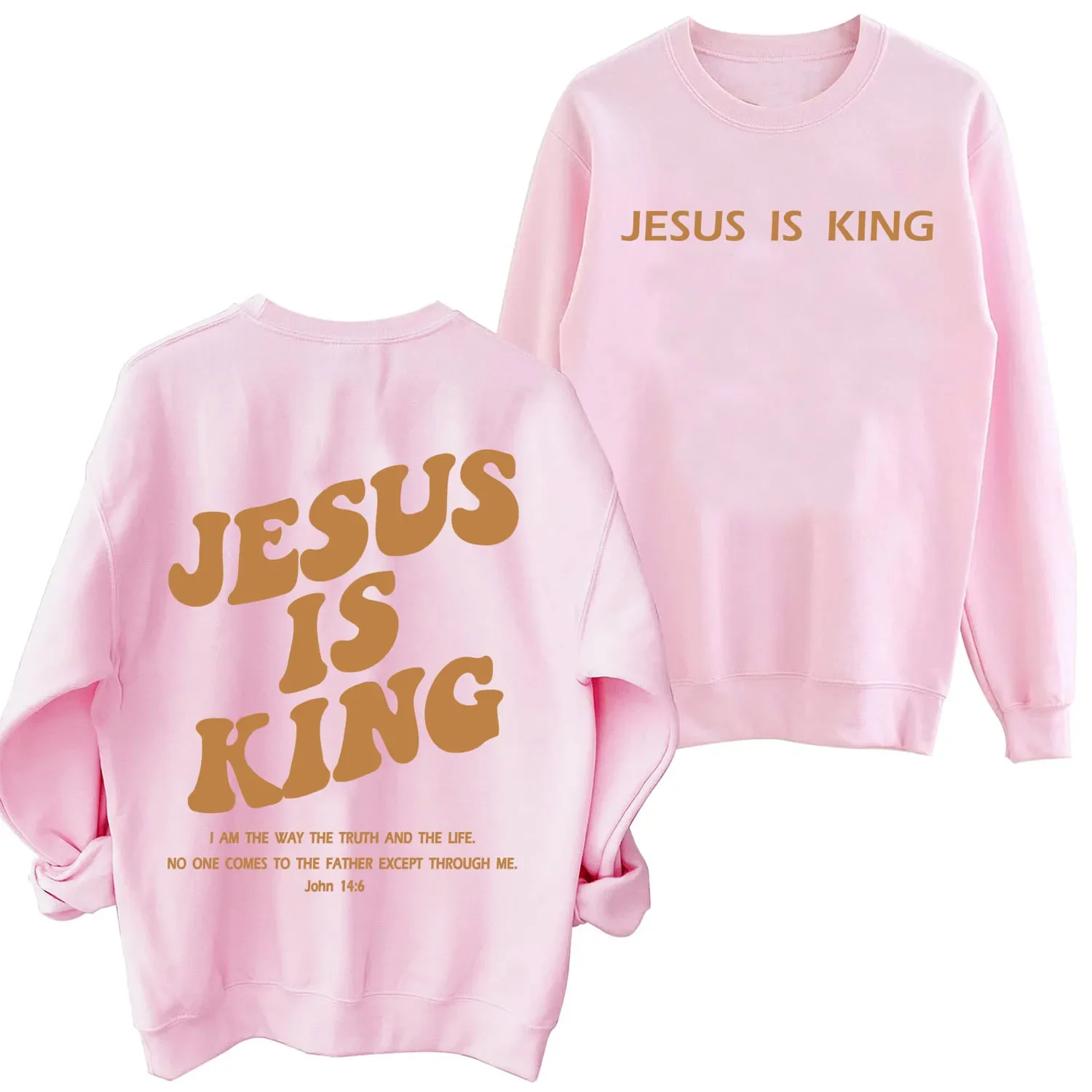 Jesus Is King Sweatshirt Man Woman Oversized Christian Faith Hoodie