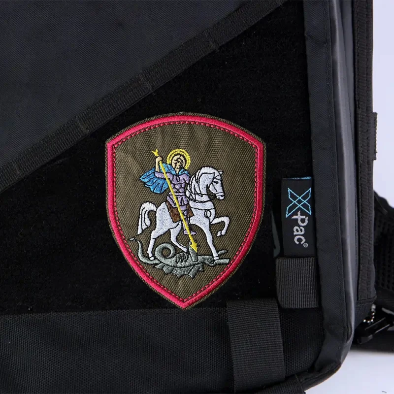 Parche táctico bordado San Jorge con velcro para mochila militar - imagen 4