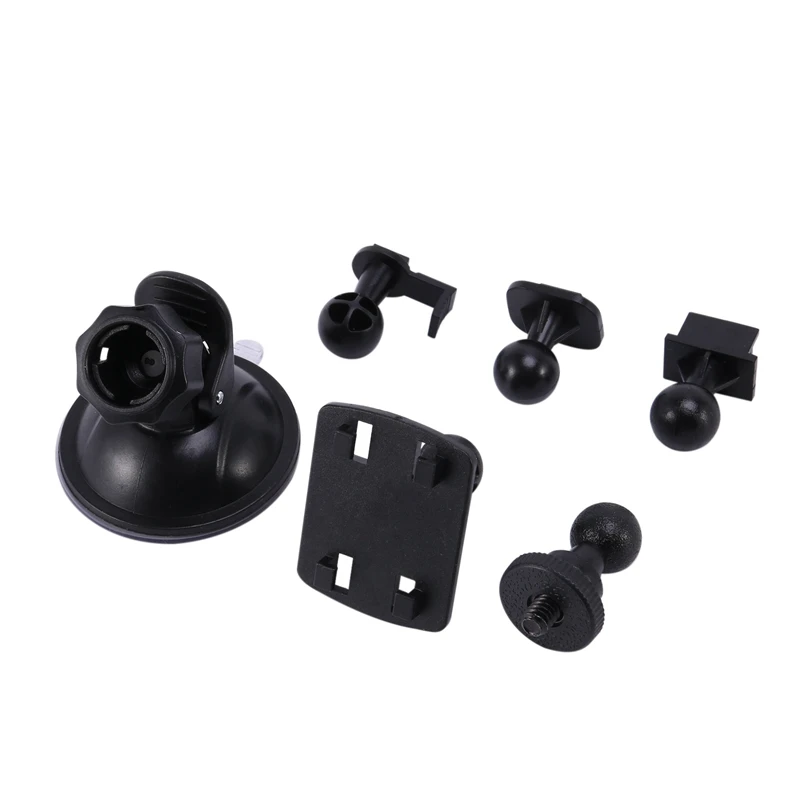 Car Suction Cup for Dash Cam Holder Vehicle Video Recorder on Windshield and DashBoard Mount with 5 Types Adapter 360 Degree Ang