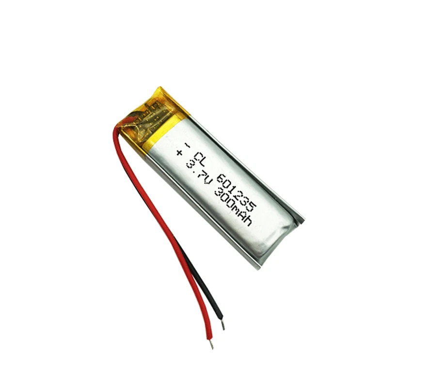 601235 300mah 3.7V Lithium Polymer Battery For Bluetooth Keyboard Voice Recorder Reading Pen Rechargeable Li-polymer Batteries