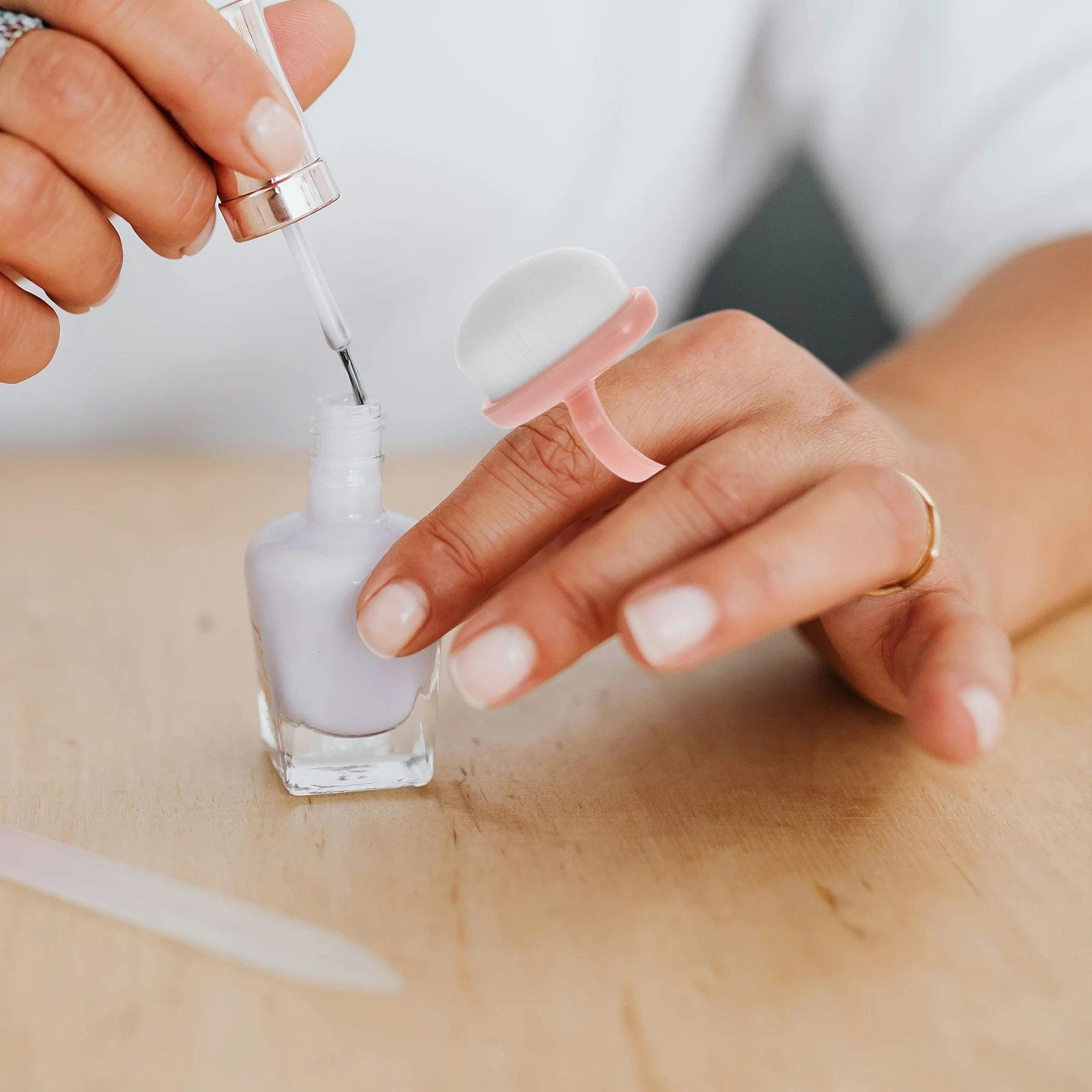 3 قطعة فرشاة أظافر مستديرة لتنظيف أظافر الأصابع شعيرات ناعمة منفضة لتلميع إزالة الحطام تصميم مدمج مناسب للسفر #6