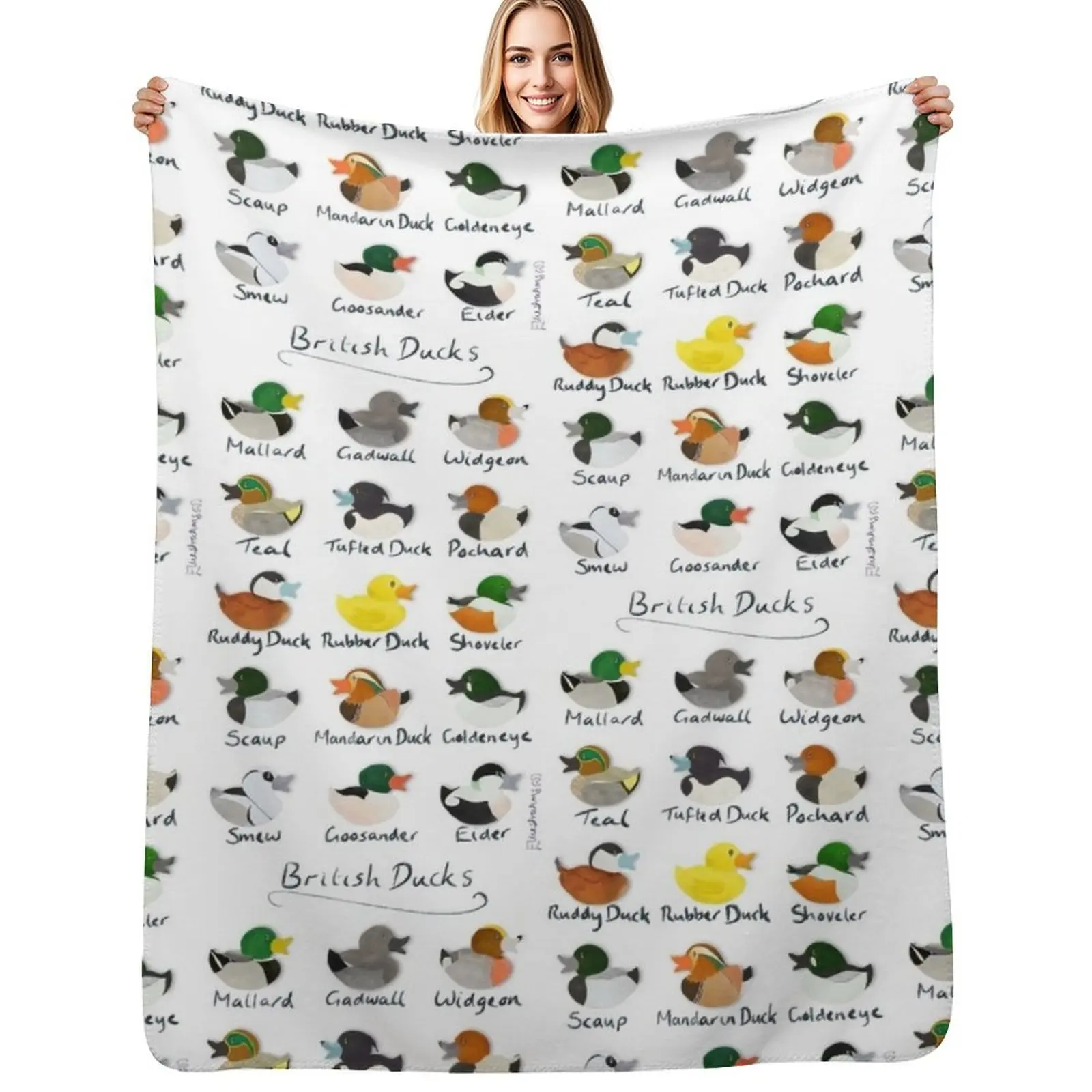 

Guide to British Ducks Throw Blanket warm winter Personalized Gift Sofa Quilt bed plaid Blankets