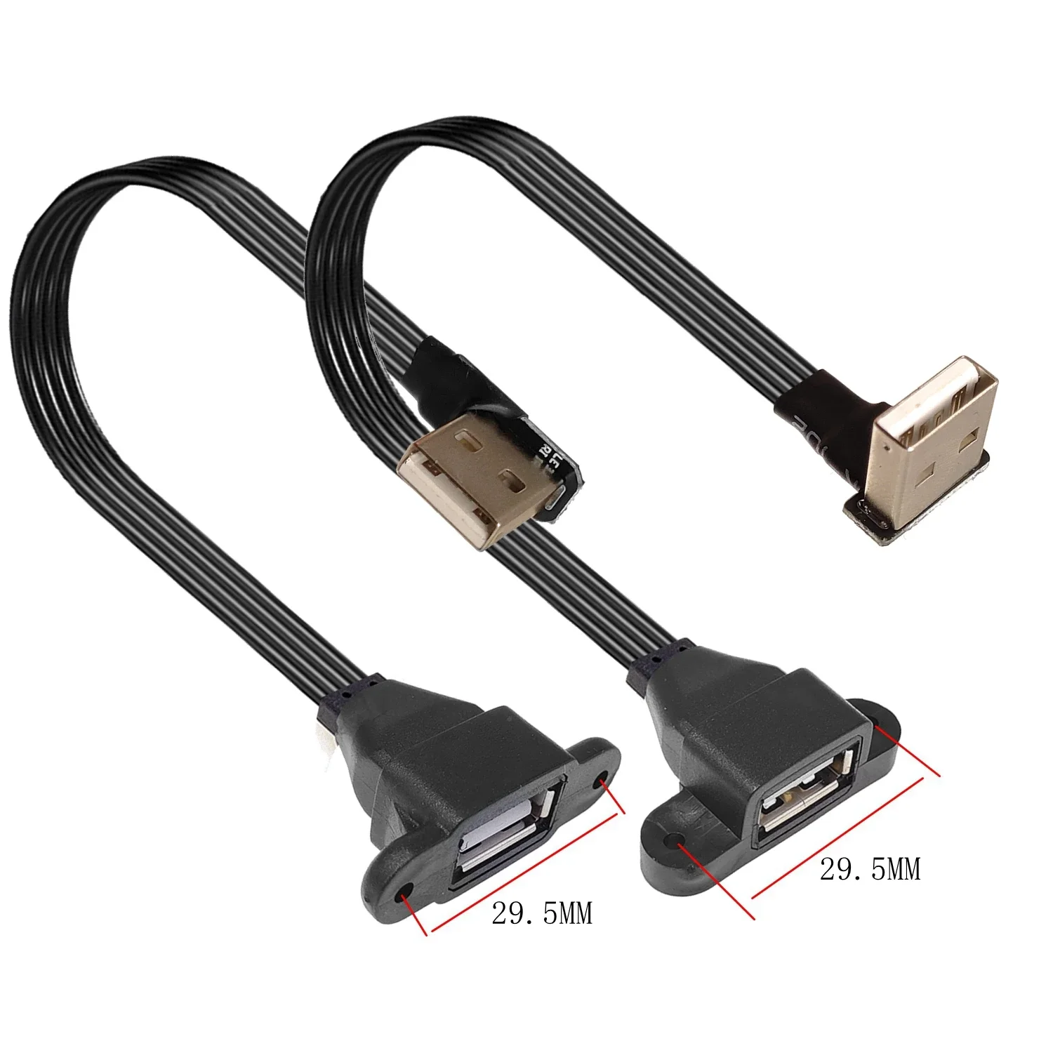 Ultra short and ultra-thin USB data cable, hidden flat cable, USB2.0 male to female extension cable 0.1M 0.2 meters 0.3 meters