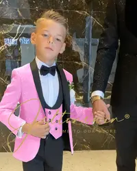 Ragazzi rosa abito da sposa bambini Blazer formale abbigliamento Set Gentleman Children Day Graduation Chorus Performance Dress Costume