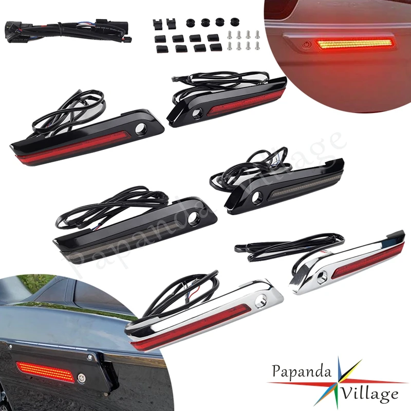 

For Harley Touring Street Electra FLTRX CVO 2014-2023 Motorcycle LED Light Brake Turn Signal Saddle Bags Side Indicator Lamp