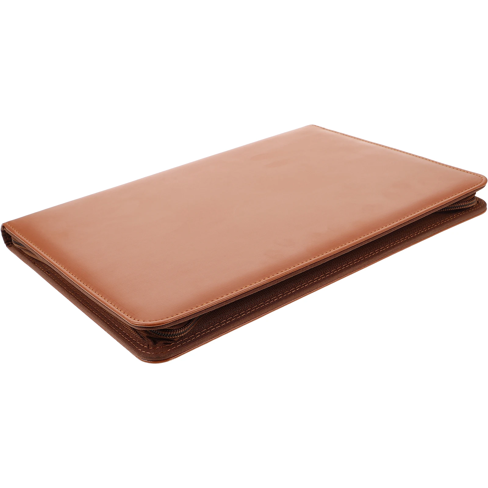 

Business Folder Zipper Bag Documents Portable Office Portfolio ganizer Brown Binder Storage Calculator File Holder