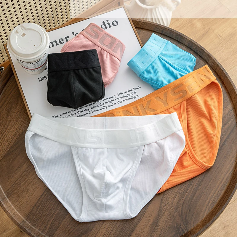 Men's Underwear Briefs Soft Model Threaded Slips and Thongs Men Briefs Men Underpants