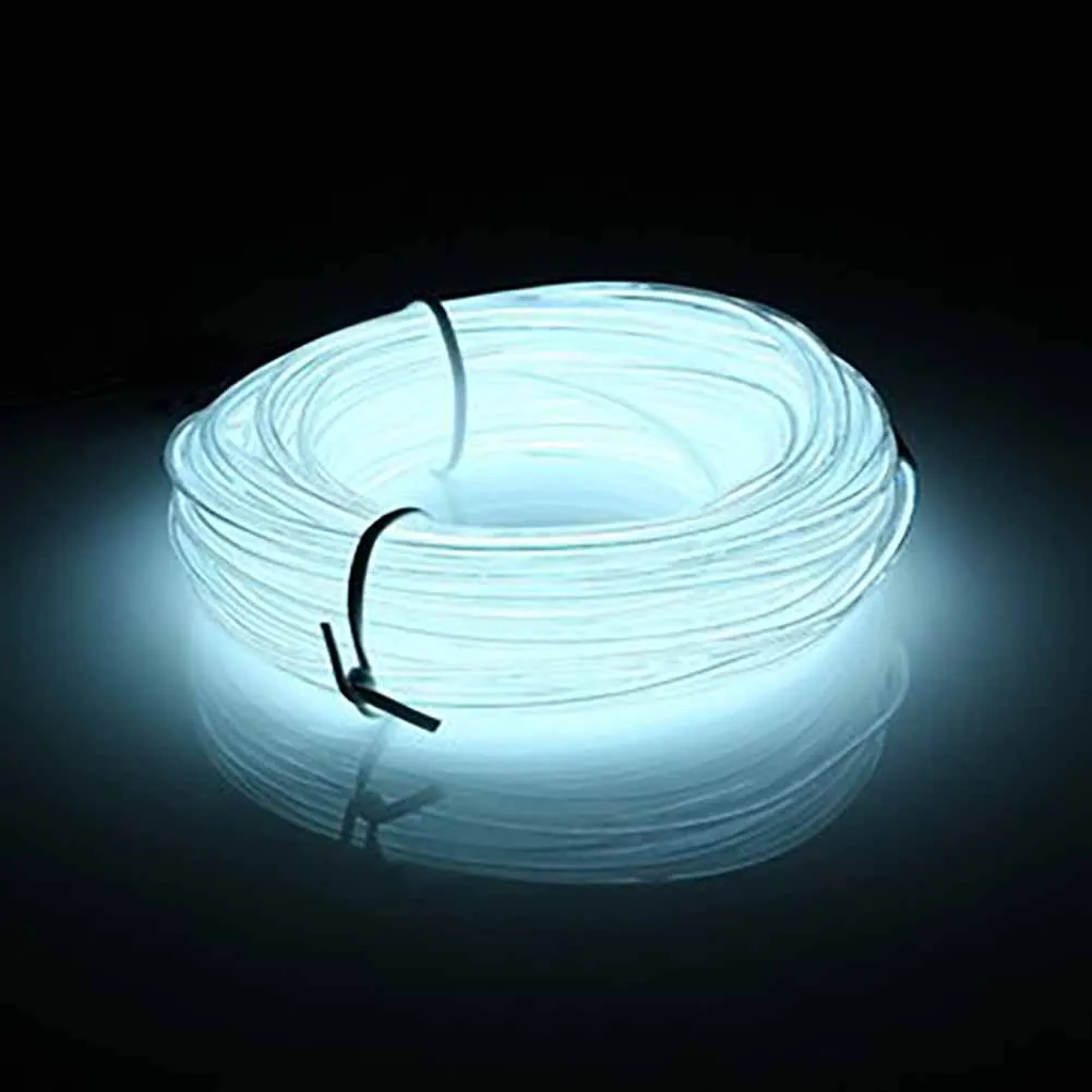 10M LED EL wire light Flexible Soft Tube Wire Neon Glow Car Rope Strip Light Xmas DIY Decor for Pineapple Christmas Tree