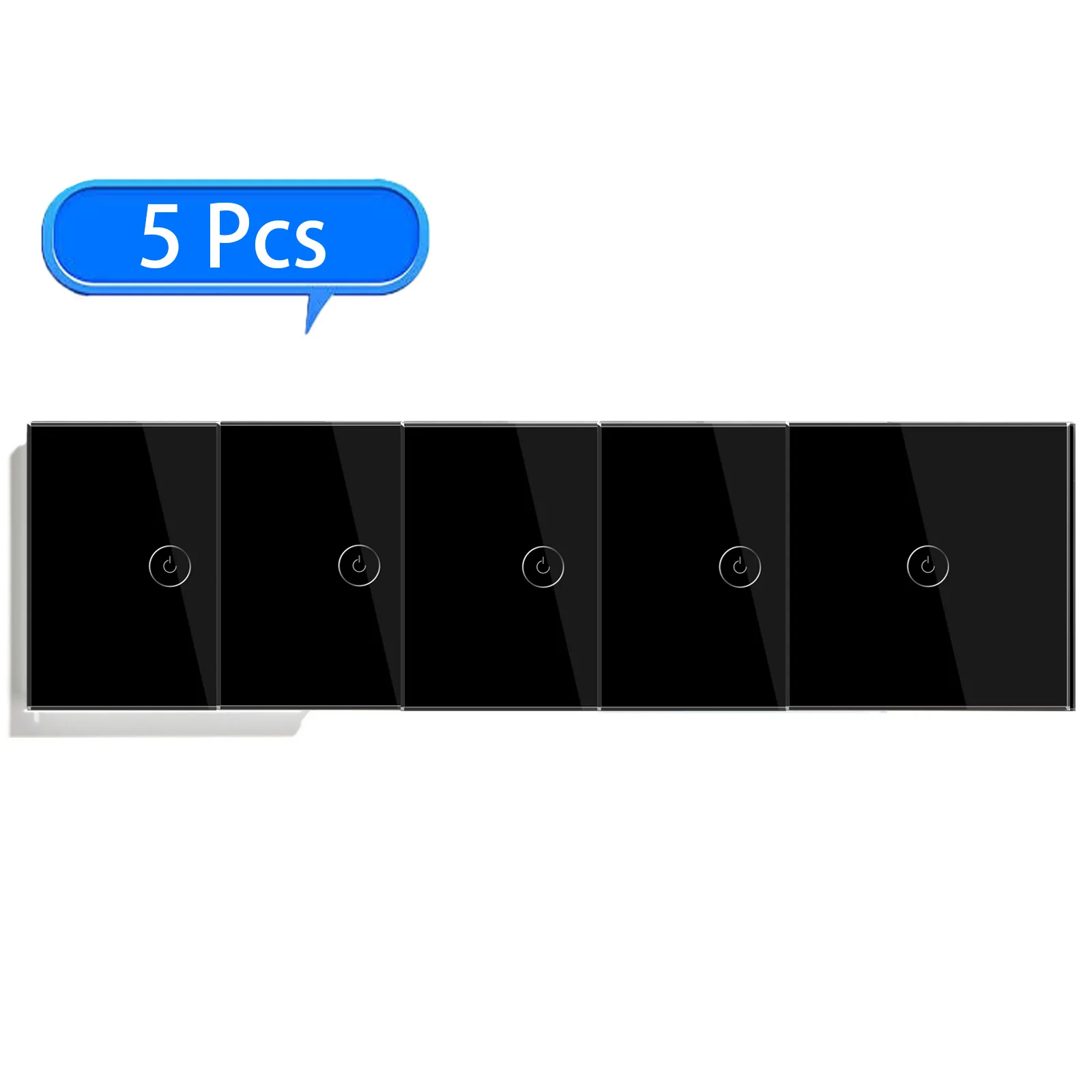 BSEED WIFI Licht Schalter Smart Tuya Wand Schalter 1/2/3Gang APP Multi-Control Treppen Schalter mit Neutral Blau Hintergrundbeleuchtung Glas