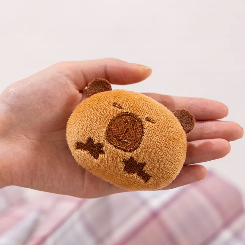 Miękka, zabawna pluszowa kapibara z torbą na przekąski, mini chleb, rekwizyty do gier dla dzieci, antystresowy gadżet, dekoracja pokoju.