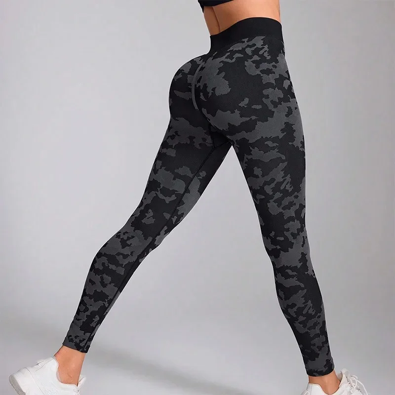 

Women High Waist Leggings Seamless Gym Workout Leggings Camouflage Quick Dry Fitness Yoga Leggings Women Tight Pants