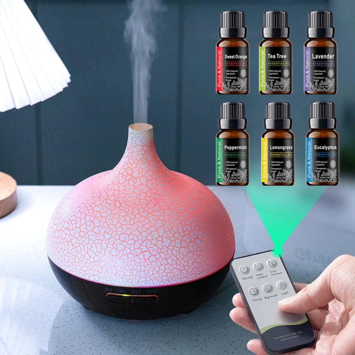 with Fragrance Diffuser Ultrasonic Control Home Air for Oils Distributor Smell Maker Mist Humidifiers Remote Essential Cool