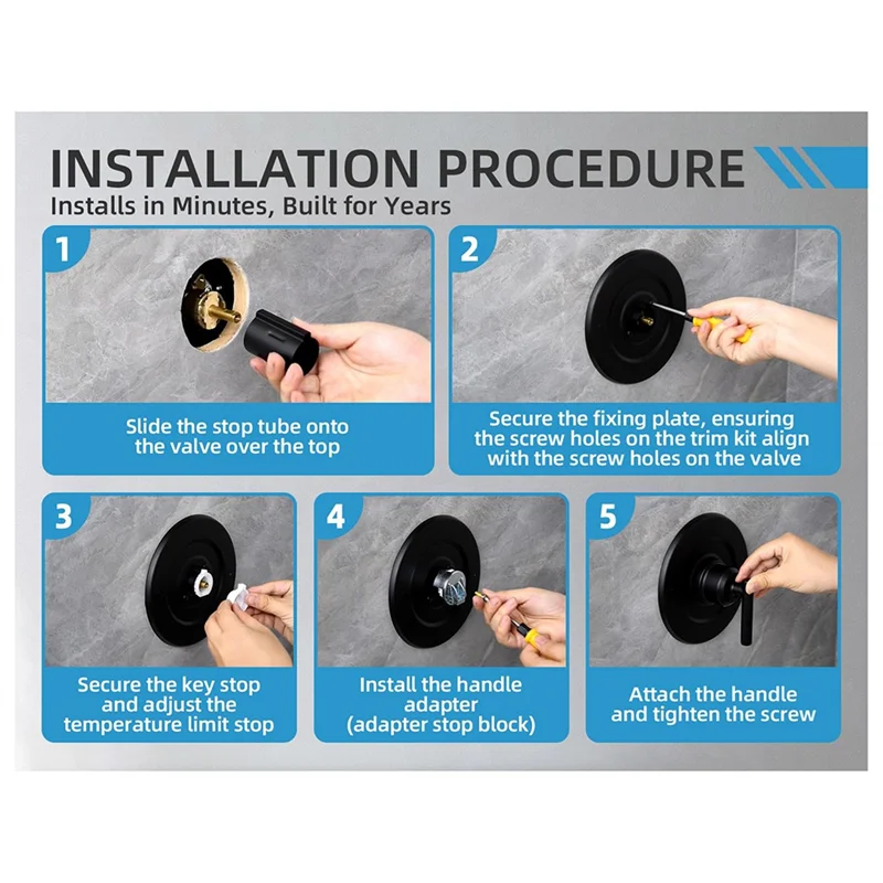 

AA01-Замена для комплекта отделки Moen с одной рычажной ручкой T2901BL, для сбалансированных клапанов Moen Posi-Temp для душа/трубок