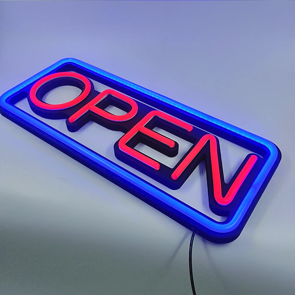 LED Open Sign Light for Cafe Club Beer Bar Store Shop Decor Hanging Window AD Promo Neon Signs Led Open Business Signs