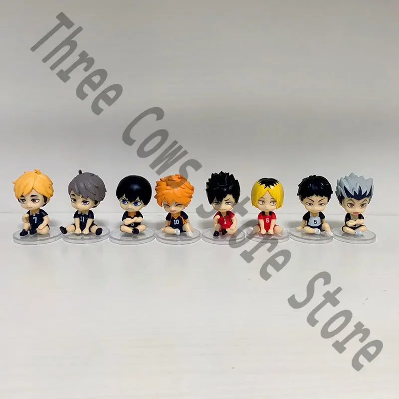 Anime Haikyuu!! Shoyo Hinata Kozume Kenma Kotaro Bokuto Miya Atsumu Kita Shinsuke Cosplay Figurine Model Fans Mini Garage Kits