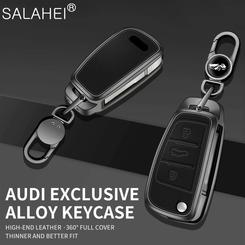 

Aluminum Alloy Car Remote Key Case Cover Shell Fob For Audi A1 A3 A4 8P 8L 8V A5 B6 B7 A6 A7 C5 C6 Q3 Q5 Q7 4F S3 S4 S6 RS3 TT